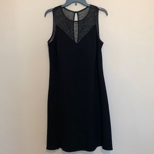 Evan Picone Classic Black dress with beads